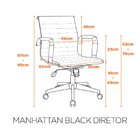 Kit 2 Cadeiras Escritório Diretor Esteirinha Corino Manhattan