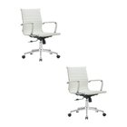 Kit 2 Cadeiras Escritório Diretor Esteirinha Corino Manhattan