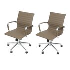 Kit 2 Cadeiras Escritório Diretor Esteirinha Rodízio Relax Co