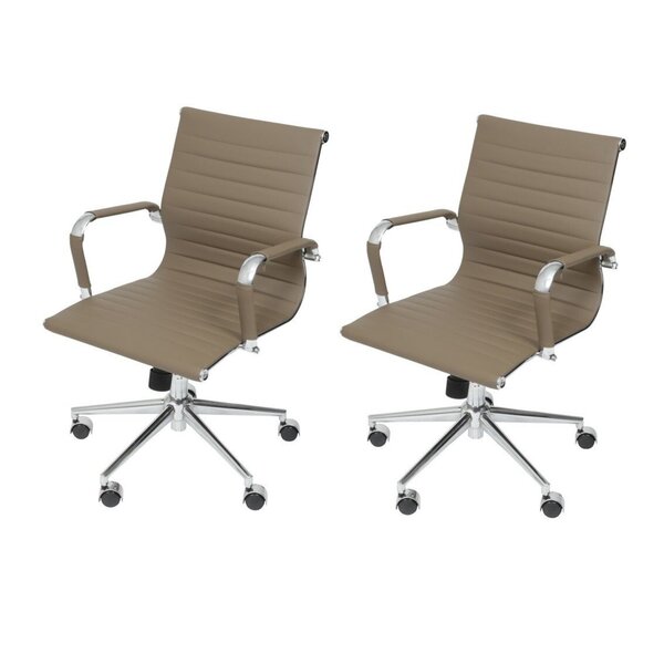 Kit 2 Cadeiras Escritório Diretor Esteirinha Rodízio Relax Co