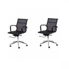 Kit 2 Cadeiras Escritorio Diretor Esteirinha Tela Mesh 3303 P