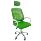 Kit 2 Cadeiras Escritório Diretor Oficial Mesh Apoio Verde Br