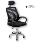 Kit 2 Cadeiras Escritório Diretor Tela Mesh Encosto