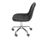 Kit 2 Cadeiras Escritório Eames Botonê Com Rodízio Dkr Preto