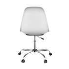 Kit 2 Cadeiras Escritório Eames Pp Base Aço Cromado Branco