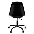 Kit 2 Cadeiras Escritório Eames Pp Base Aço Preta Preto