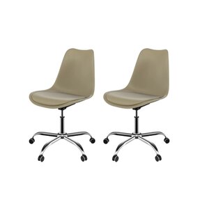 Kit 2 Cadeiras Escritório Eames Saarinen Office Nude | Leroy Merlin