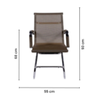 Kit 2 Cadeiras Escritório Esteirinha Fixa Eames Tela Cobre