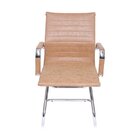 Kit 2 Cadeiras Escritório Interlocutor Fixa Esteirinha Corino