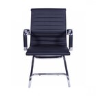 Kit 2 Cadeiras Escritório Interlocutor Fixa Esteirinha Corino