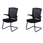 Kit 2 Cadeiras Escritorio Interlocutor Fixa Tela Mesh Milão 3