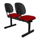 Kit 2 Cadeiras Escritório Longarinas De 2 Lugares Ecoflex