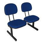 Kit 2 Cadeiras Escritório Longarinas De 2 Lugares Ecoflex