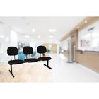 Kit 2 Cadeiras Escritório Longarinas De 3 Lugares Ecoflex