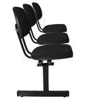 Kit 2 Cadeiras Escritório Longarinas De 3 Lugares Ecoflex