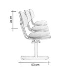 Kit 2 Cadeiras Escritório Longarinas De 3 Lugares Ecoflex