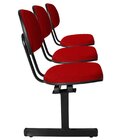 Kit 2 Cadeiras Escritório Longarinas De 3 Lugares Ecoflex