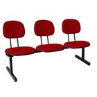 Kit 2 Cadeiras Escritório Longarinas De 3 Lugares Ecoflex