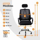 Kit 2 Cadeiras Escritório Oficial Diretor Tela Mesh Encosto