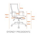 Kit 2 Cadeiras Escritório Presidente Giratória Aço Cromado Si