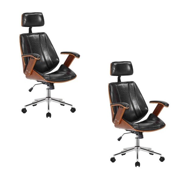 Kit 2 Cadeiras Escritório Presidente Giratória Corino Apoia C