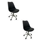 Kit 2 Cadeiras Escritório Secretaria Decorativa Eames Chicago