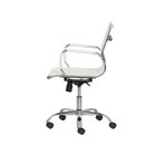 Kit 2 Cadeiras Escritório Stripes Diretor Pu Branca Base Gira