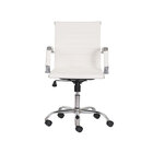 Kit 2 Cadeiras Escritório Stripes Diretor Pu Branca Base Gira