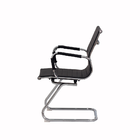 Kit 2 Cadeiras Escritório Stripes Fixa PU Preta