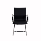 Kit 2 Cadeiras Escritório Stripes Fixa PU Preta