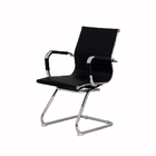 Kit 2 Cadeiras Escritório Stripes Fixa PU Preta