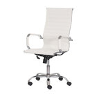 Kit 2 Cadeiras Escritório Stripes Presidente Pu Branca Base G