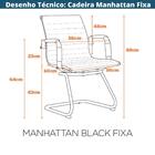 Kit 2 Cadeiras Escritóriomanhattan Black Esteirinha Diretor F