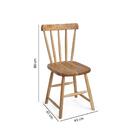 Kit 2 Cadeiras Espanha Com Assento Anatômico Madeira - Natur