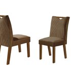 Kit 2 Cadeiras Esparta Espresso Móveis Castanho/pena Caramelo