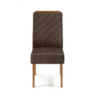 Kit 2 Cadeiras Esperança Carvalho Nobre Veludo Moca Bnn Decor