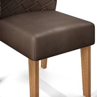 Kit 2 Cadeiras Esperança Carvalho Nobre Veludo Moca Bnn Decor