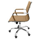 Kit 2 Cadeiras Esteirinha Presidente Baixa Com Rodinhas - Bege