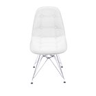 Kit 2 Cadeiras Estofada Botonnes Base Cromoda  Branco