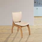 Kit 2 Cadeiras Estofada Para Sala De Estar Irlanda Madeira Ma