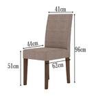 Kit 2 Cadeiras Estofadas 40003 Suede Pln