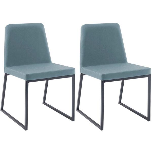 Kit 2 Cadeiras Estofadas Base Aço Preto F37 Dmobiliario