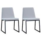 Kit 2 Cadeiras Estofadas Base Aço Preto F37 Dmobiliario