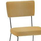 Kit 2 Cadeiras Estofadas Base Em Aço F53 Linho Dmobiliario