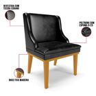 Kit 2 Cadeiras Estofadas Base Fixa De Madeira Castanho Lia Si