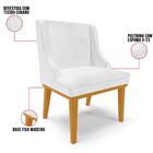 Kit 2 Cadeiras Estofadas Base Fixa De Madeira Castanho Lia Si