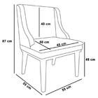Kit 2 Cadeiras Estofadas Base Fixa De Madeira Castanho Lia Si