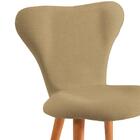 Kit 2 Cadeiras Estofadas Base Madeira F45 Linho Dmobiliario