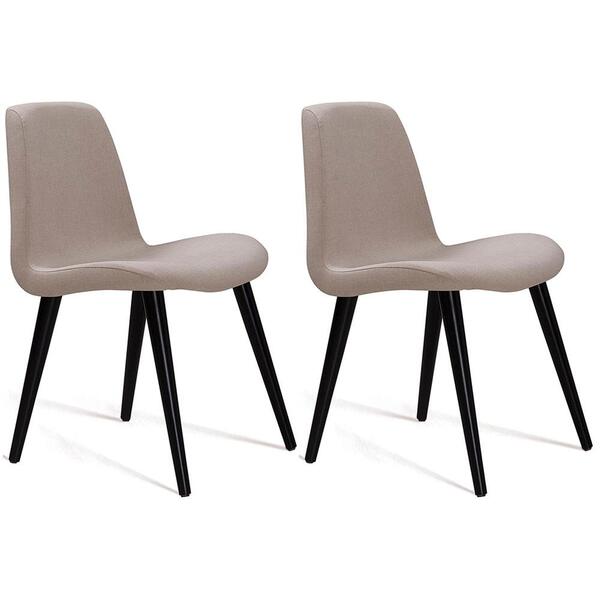 Kit 2 Cadeiras Estofadas Base Madeira F89 Dmobiliario