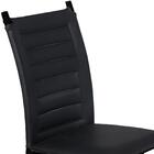 Kit 2 Cadeiras Estofadas Corino Aço Preto Tokio Art Panta